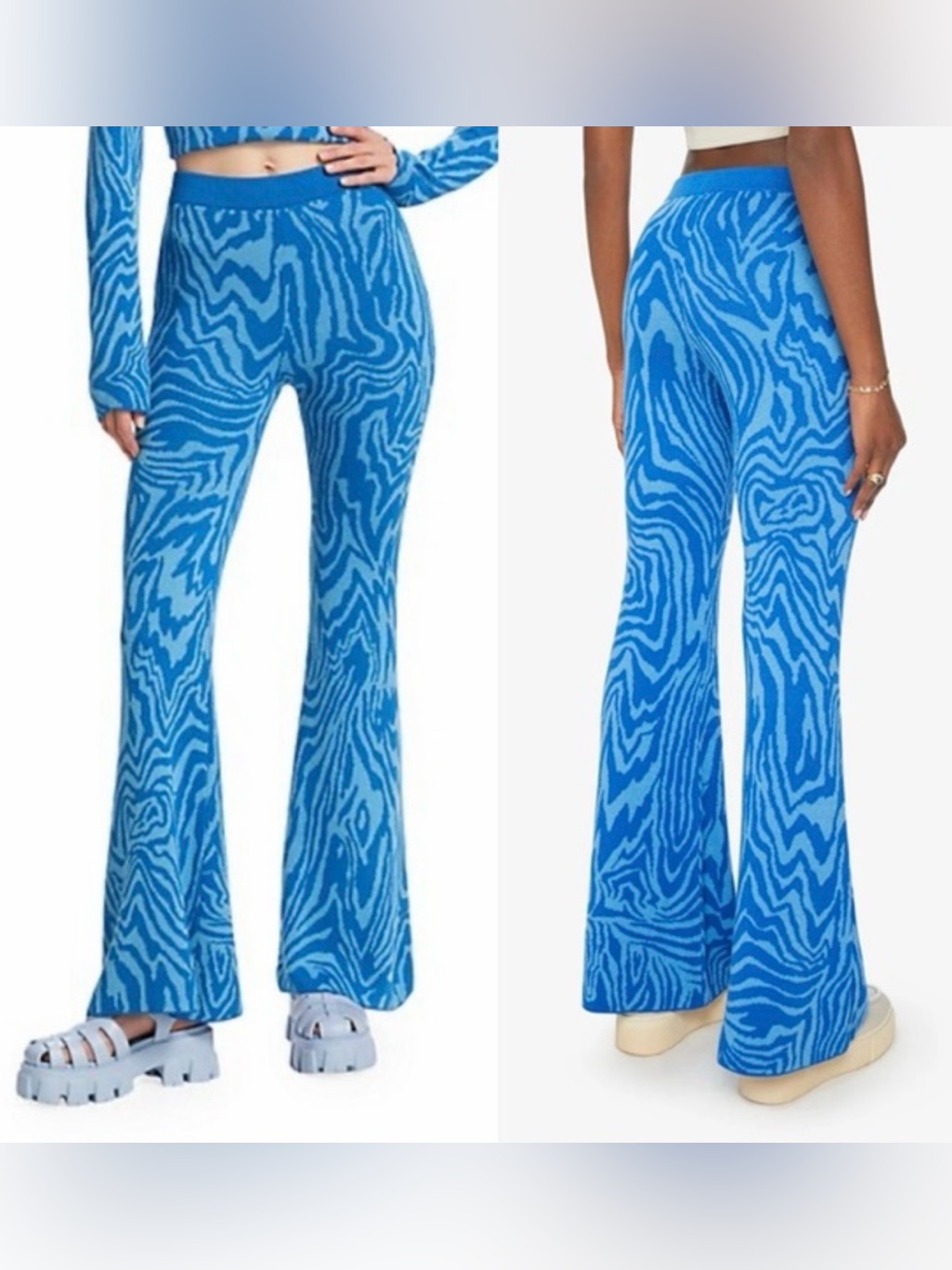 Mother The Quickie Roller Flare So Knotty Zebra Y2k Pants